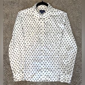 Pendleton White and Black Polka Dot Women’s Blouse